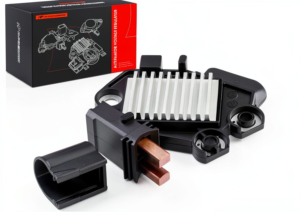A-Premium voltage regulator installed in a Chevrolet Malibu engine bay