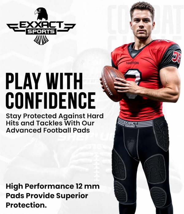 Exxact Sports Combat 7-Pad Football Girdle Adult-4