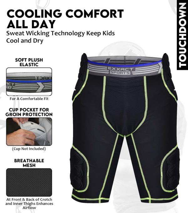 Exxact Sports Youth Football Girdle Polyester Spandex-1