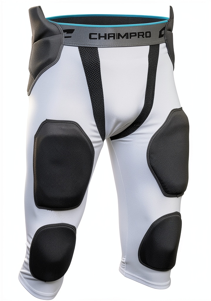 Youth football player wearing Champro Tri Flex Girdle on the field