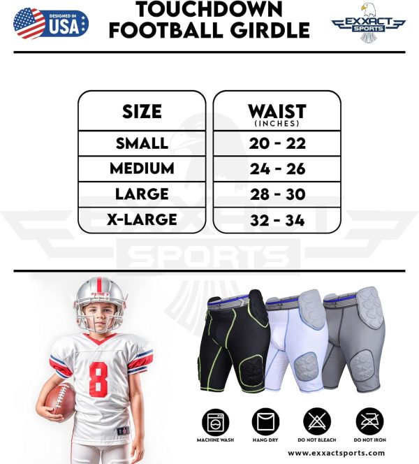 Exxact Sports Youth Football Girdle Polyester Spandex-6