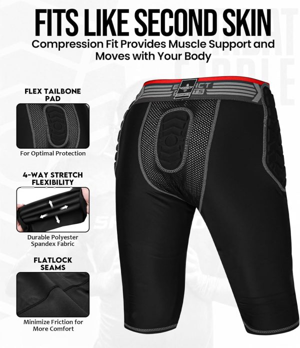 Exxact Sports Combat 7-Pad Football Girdle Adult-3