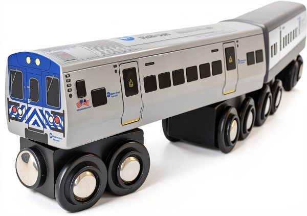 Munipals Wooden Train Set 6-Piece NYC Subway Model MP01-7201 for Kids-0