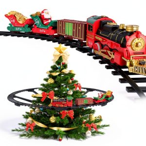 Hnjugfe Christmas Electric Train Set with Suspended Design-0