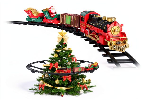 Hnjugfe Christmas Electric Train Set with Suspended Design-0