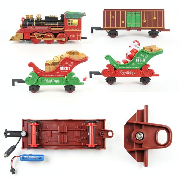 Hnjugfe Christmas Electric Train Set with Suspended Design-3