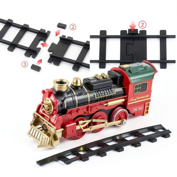 Hnjugfe Christmas Electric Train Set with Suspended Design-2