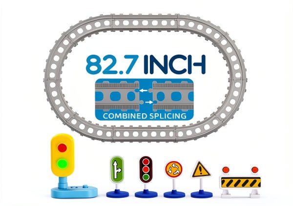 Titain Creations YE-301 Steam Train Playset with Sound Light-2