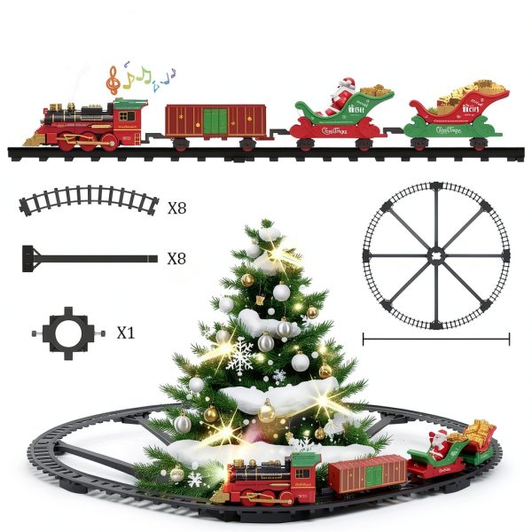 Hnjugfe Christmas Electric Train Set with Suspended Design-1