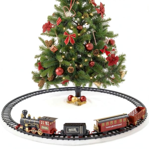 OleFun Train Set with Steam Locomotive, 14 Track Pieces, Sound & Smoke-5