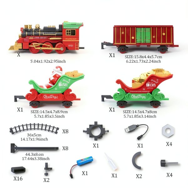 Hnjugfe Christmas Electric Train Set with Suspended Design-5