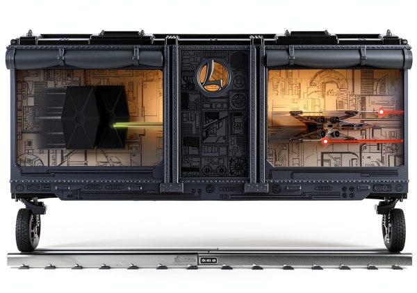 Lionel Star Wars X-Wing TIE Fighter Battle Gauge Train Car Multicolor-6