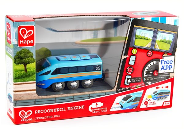 Hape Rechargeable Bluetooth Train Set Model E3726 App Controlled Toy-2