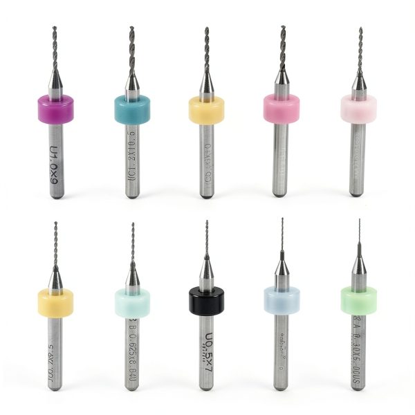 PCB Drill Bits Waziaqoc 10-Pack Micro Carbide Spiral 0.3-1.2mm-4