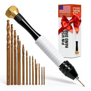 Pin Vise Hand Drill Manual - Jewelry w/Micro Drill Bits (0.8mm-2.5mm)-0