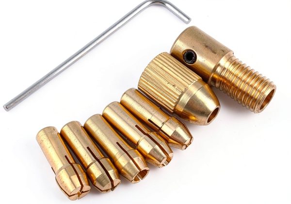 Small Electric Drill Bit 8pcs 0.5-3mm Twist Drill Copper Chuck Brrnoo-0