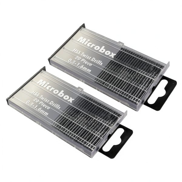 Micro Drill Bit Set 0.3-1.6mm Hordion HSS Mini Twist 20‑Piece-0