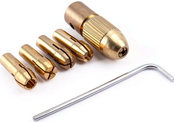 Small Electric Drill Bit 8pcs 0.5-3mm Twist Drill Copper Chuck Brrnoo-4