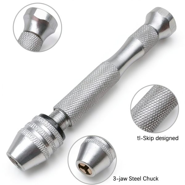 62 pcs Hand Drill Set, lyfLux Micro Drill Bit Set, 10 pcs Mini Drill, 50 pcs Twist Drill Bits,2 pcs Drill Handle, for Resin DIY, Cardboard, Plastic, Jewelry, Wood, Clay Crafts-2