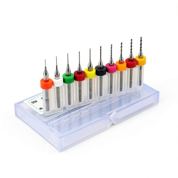 Micro Mini Twist Drill Bits Set 10Pcs by Yuecoom Carbide-2