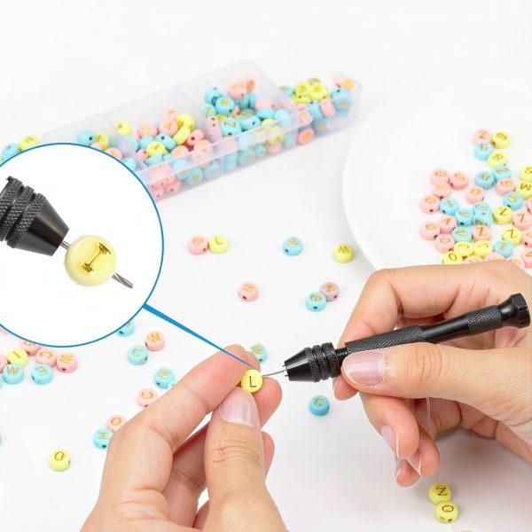 1PCS Micro Drill Bit Set, Pin Vise Hand Drill Manual Jewelry Micro Rotary Craft for Jewelry Making, Resin, Wood, Plastic-3