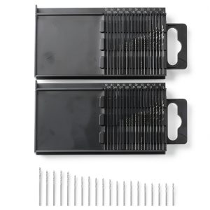 Micro Mini Drill Bit Set ZZHXSM 40pcs Fully Ground HSS 0.3-1.6mm-0