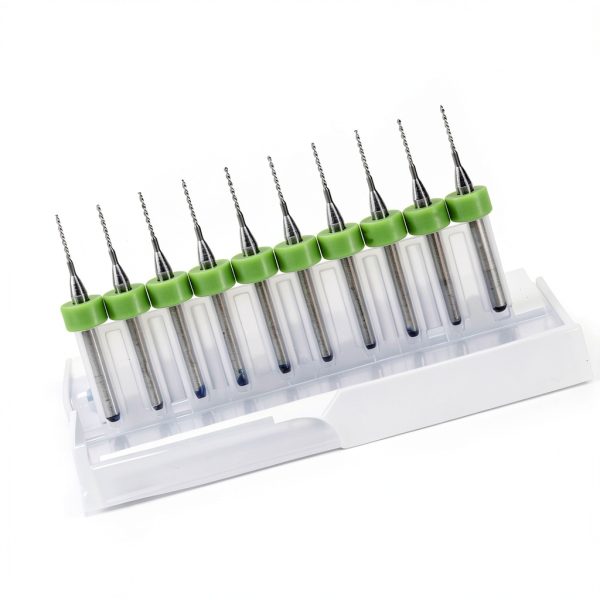 Walfront PCB Drill Bit Set 10pcs Carbide 0.1mm-1.4mm 1/8" Shank-2