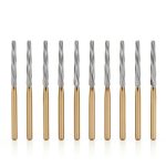 10Pcs Carbide Micro Drill Bits Set - 1.6mm High-Speed Tungsten Steel Bits for Engraving, Carving & Fine Detail Precision Work-0
