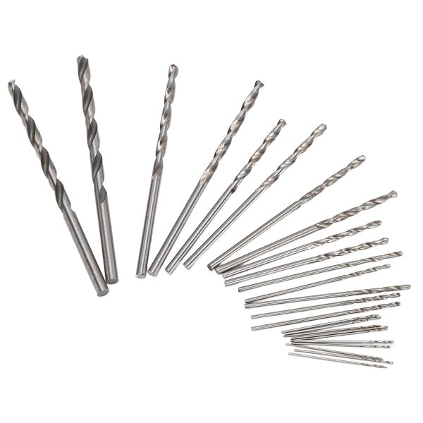 Micro Drill Bits WALFRONT HSS 25Pcs Spiral Shank for PCB Tools-0