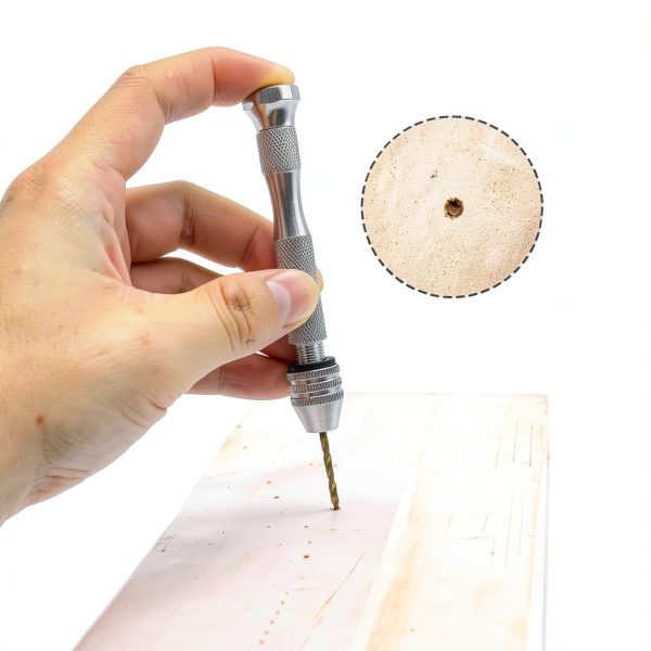 62 pcs Hand Drill Set, lyfLux Micro Drill Bit Set, 10 pcs Mini Drill, 50 pcs Twist Drill Bits,2 pcs Drill Handle, for Resin DIY, Cardboard, Plastic, Jewelry, Wood, Clay Crafts-3