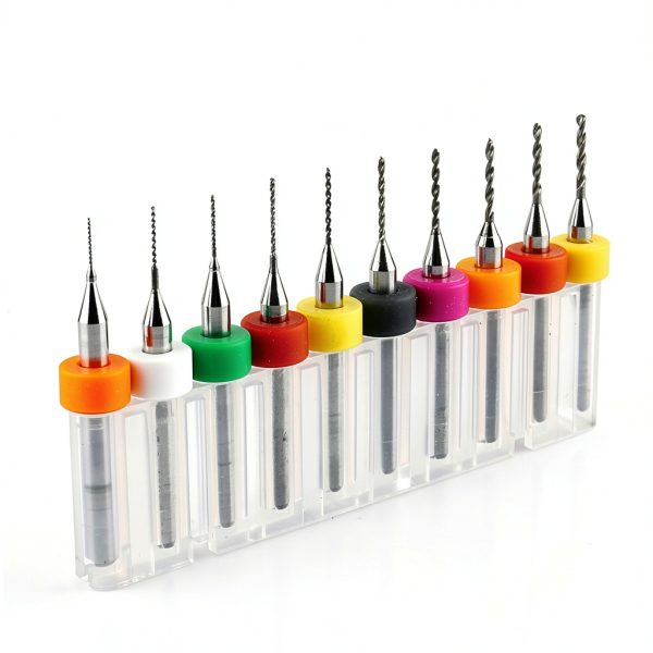 Micro Mini Twist Drill Bits Set 10Pcs by Yuecoom Carbide-3